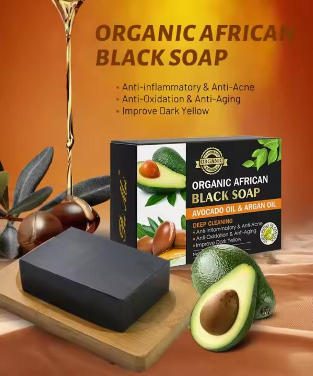 Organic African black soap Image