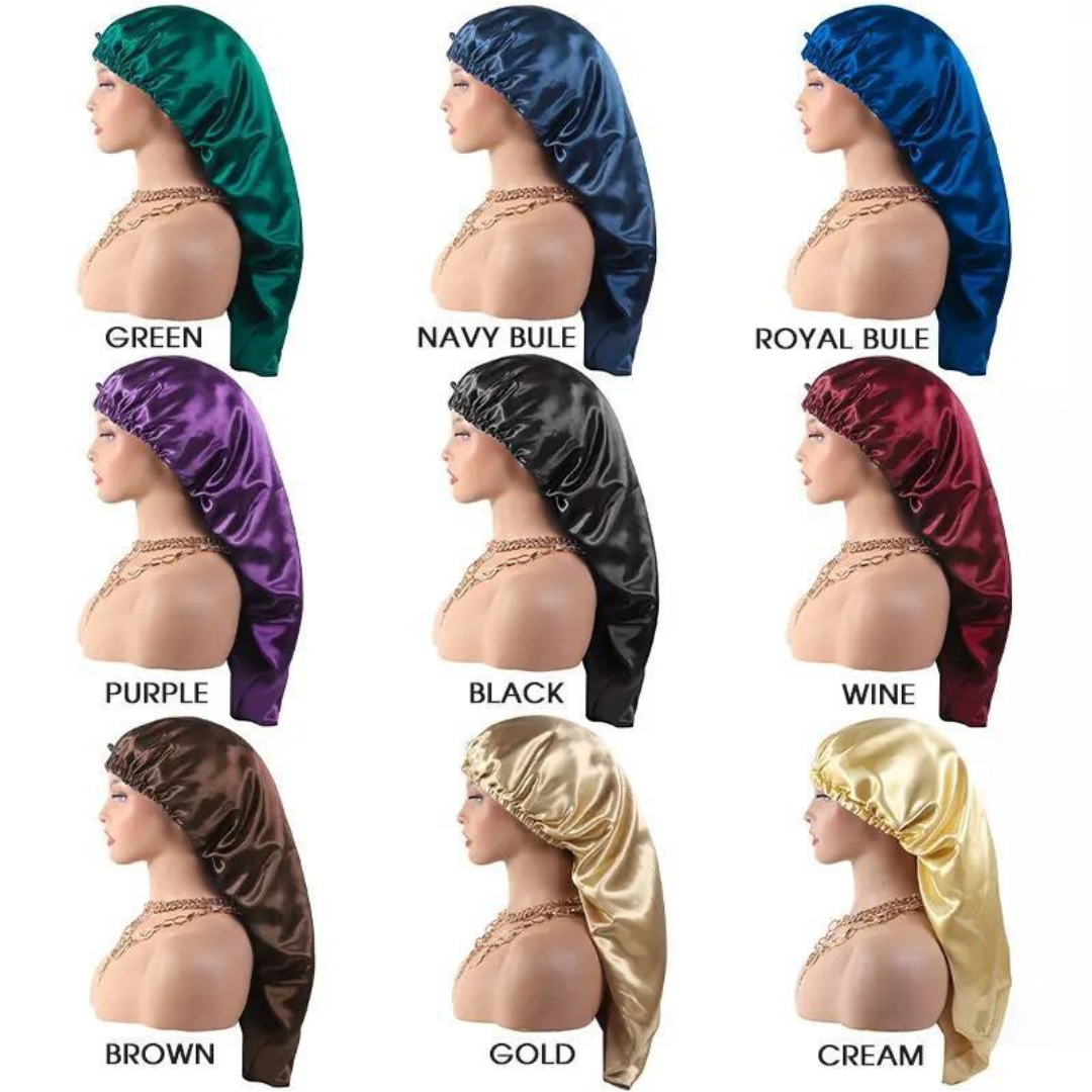 Long Bonnets and Satin Hair Wraps
